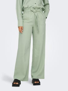 ONLY Linen belt Trousers -Desert Sage - 15254626