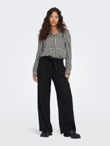 ONLY Loose Fit Mid waist Trousers -Black - 15254626