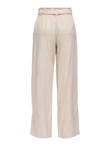 ONLY Ruumikas lõige Keskmine vöökoht Püksid -Oatmeal - 15254626