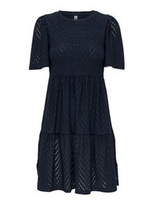 ONLY En broderie anglaise Robe à manches courtes -Sky Captain - 15254680