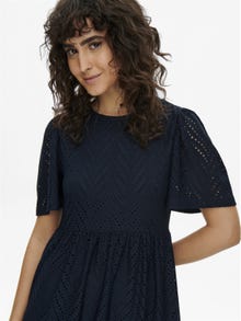 ONLY En broderie anglaise Robe à manches courtes -Sky Captain - 15254680
