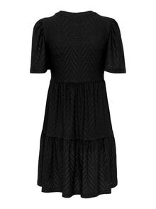 ONLY Broderie anglaise Kortermet kjole -Black - 15254680