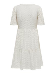 ONLY En broderie anglaise Robe à manches courtes -Cloud Dancer - 15254680