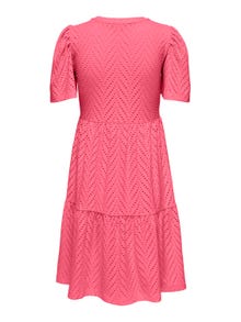 ONLY Broderie anglaise Jurk met korte mouwen -Coral Paradise - 15254680