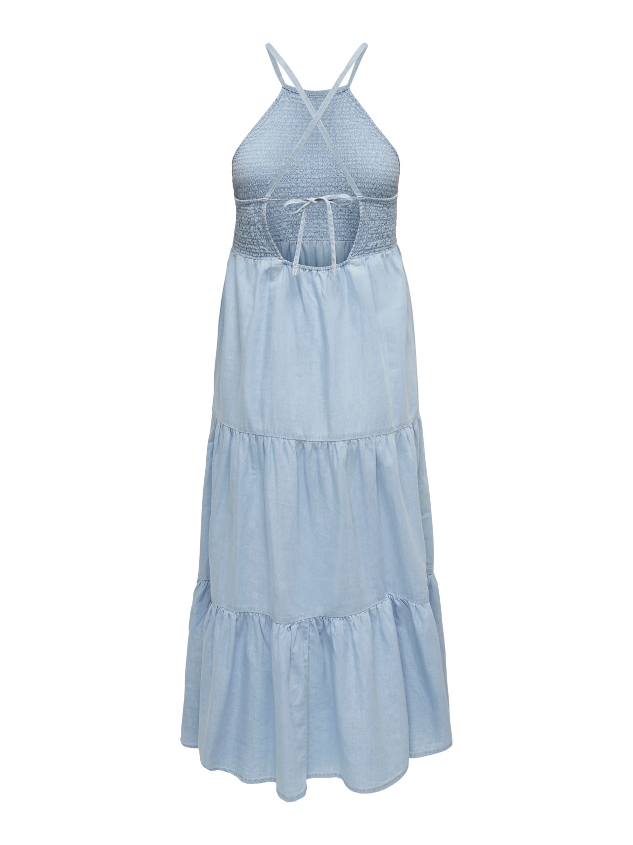 ONLY Robe courte Relaxed Fit Col rond -Light Blue Denim - 15254685