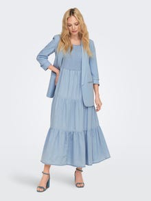 ONLY Relaxed fit O-hals Korte jurk -Light Blue Denim - 15254685