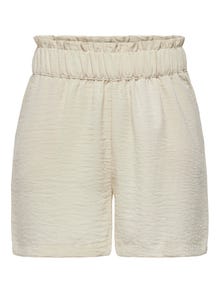 ONLY High-waist paperbag Shorts -Sandshell - 15254848