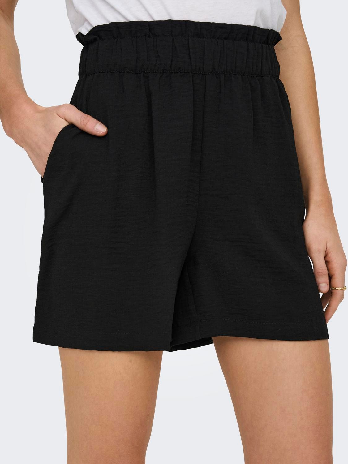 ONLY Normal geschnitten Hohe Taille Shorts -Black - 15254848