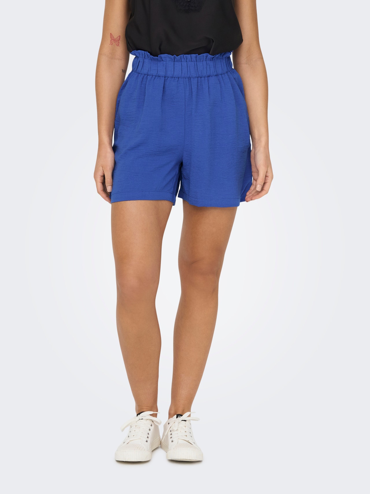 ONLY Normal geschnitten Hohe Taille Shorts -Dazzling Blue - 15254848