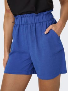ONLY Highwaisted paperbag Shorts -Dazzling Blue - 15254848