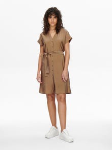 ONLY Robe courte Regular Fit Col rond -Toasted Coconut - 15254852