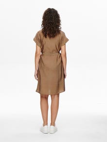 ONLY Regular fit O-hals Korte jurk -Toasted Coconut - 15254852