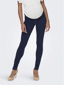 ONLY Skinny Fit Mittlere Taille Jeans -Dark Blue Denim - 15255012