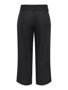 ONLY ONLCARO Cropped Fit Kalhoty se širokými nohavicemi -Black - 15255128