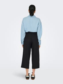 ONLY ONLCARO Cropped Fit Kalhoty se širokými nohavicemi -Black - 15255128