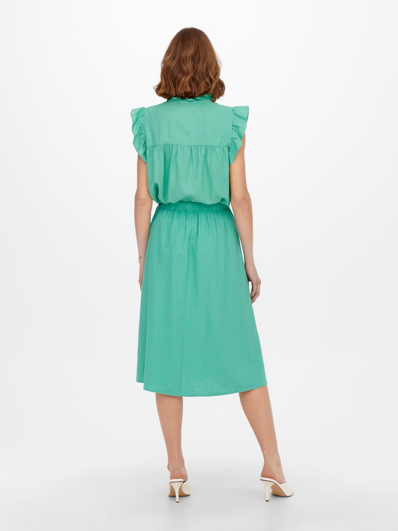 ONLY String and button detailed Skirt -Marine Green - 15255151