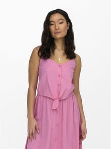 ONLY Knoopdetail linnenmix Top -Sachet Pink - 15255161