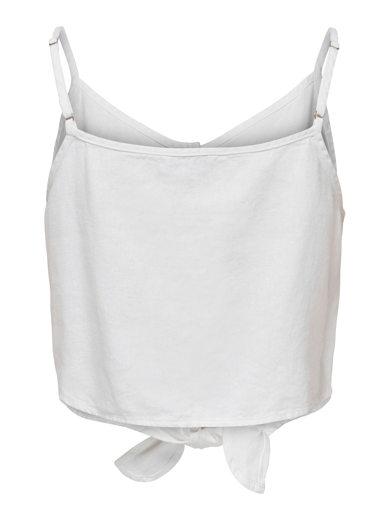 ONLY Knoopdetail linnenmix Top -Bright White - 15255161