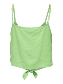 ONLY Cropped Knot detailed linen blend Top -Summer Green - 15255161