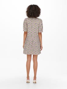ONLY Normal geschnitten V-Ausschnitt Kurzes Kleid -Peyote - 15255190