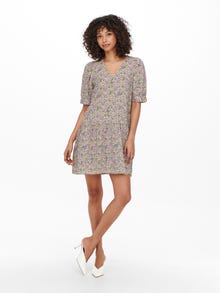 ONLY 2/4 sleeved peplum Dress -Peyote - 15255190