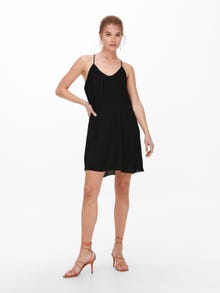 ONLY Regular Fit O-Neck Short dress -Black - 15255215