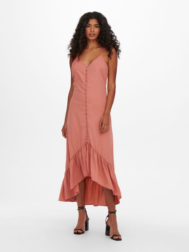 ONLY Button and frill detailed Maxi dress - 15255501