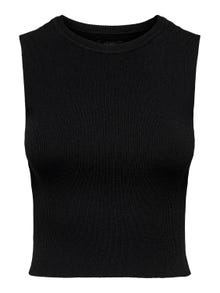 ONLY Top Corte regular Cuello redondo -Black - 15255533