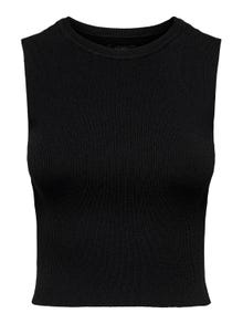 ONLY Top Regular Fit Col rond -Black - 15255533
