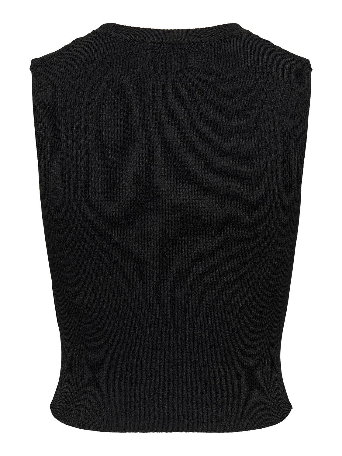 ONLY Regular Fit Round Neck Knit top -Black - 15255533