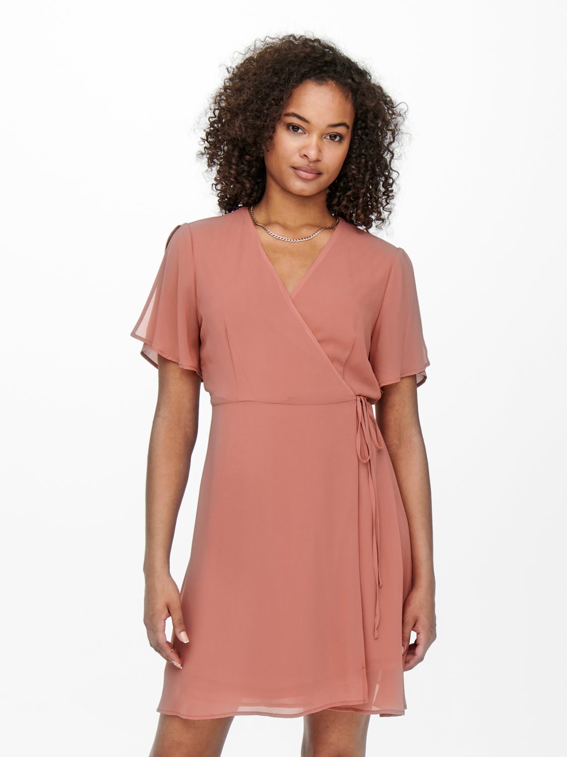 Short sleeved Wrap dress with 35 