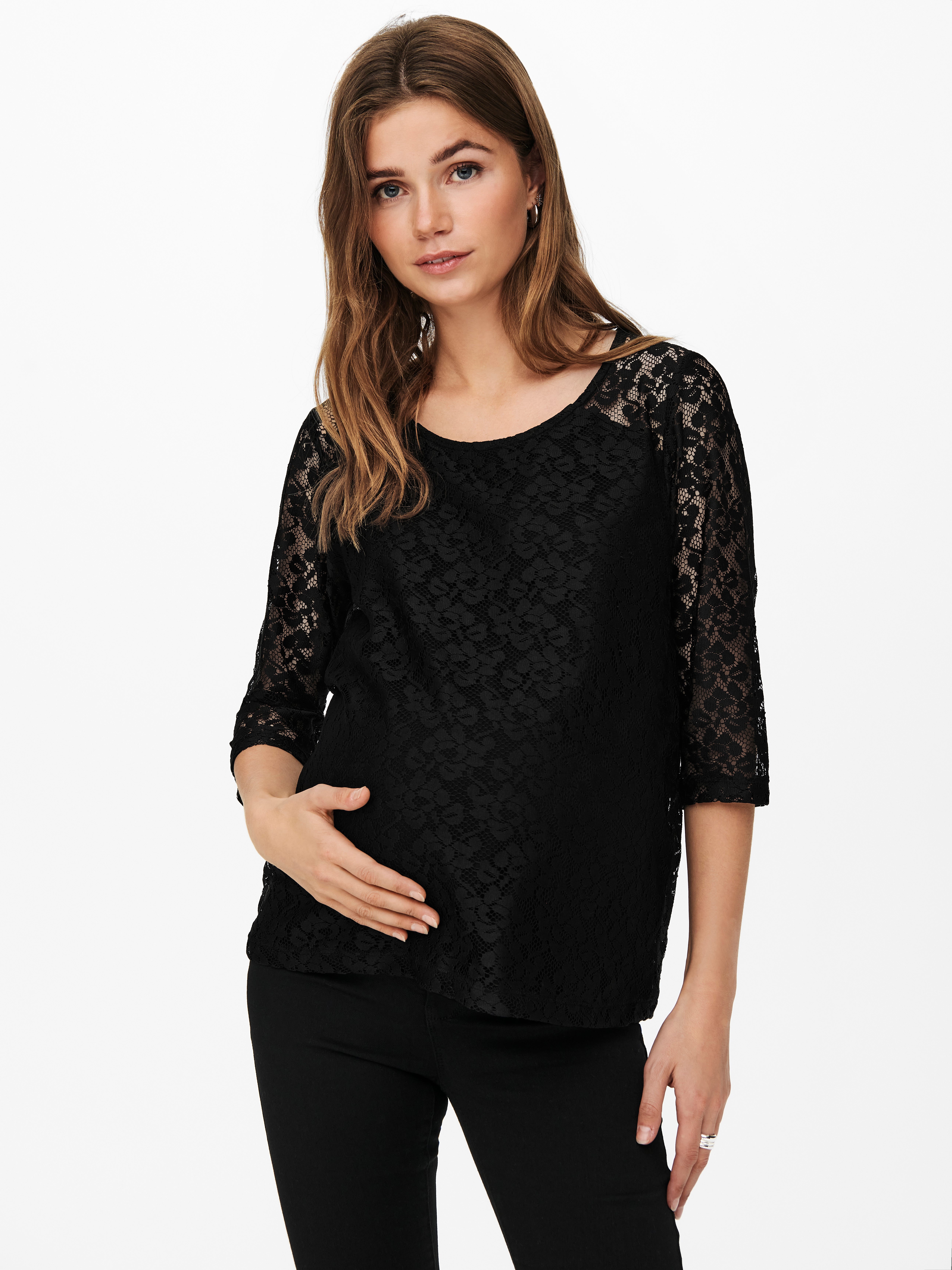 dressy black lace tops