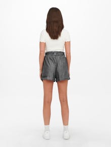 ONLY Normal geschnitten Hohe Taille Säume zum Umschlagen Shorts -Grey Denim - 15255715