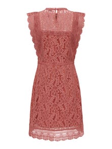 ONLY Regular Fit Round Neck Short dress -Canyon Rose - 15255736