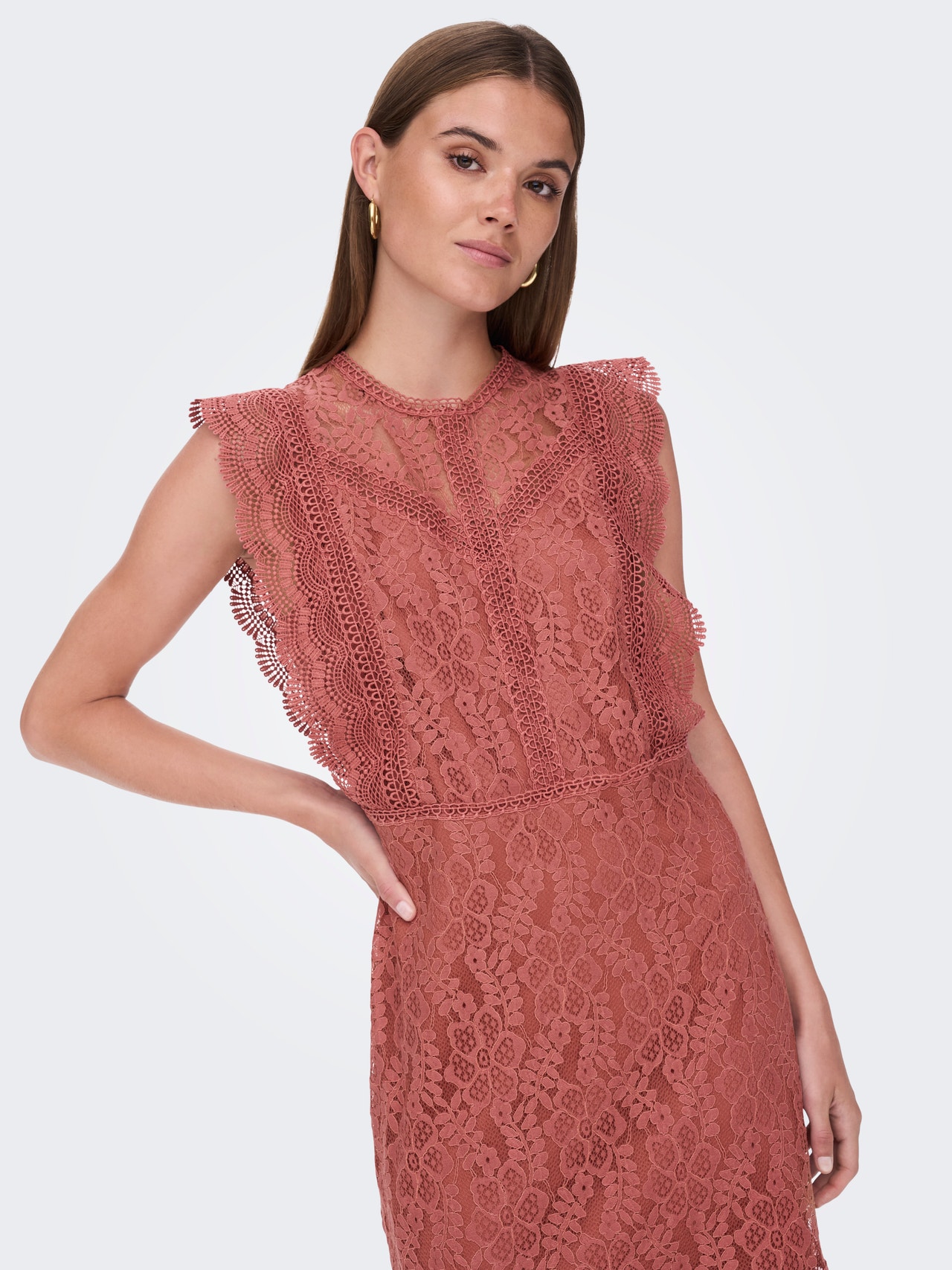 ONLY mini Lace Dress -Canyon Rose - 15255736