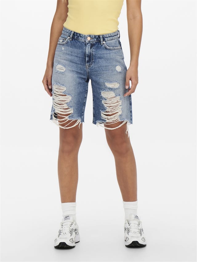 ONLY ONLSonny highwaisted destroyed Jeansshorts - 15255738