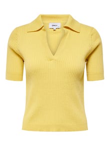 ONLY Short sleeved polo top -Straw - 15255862
