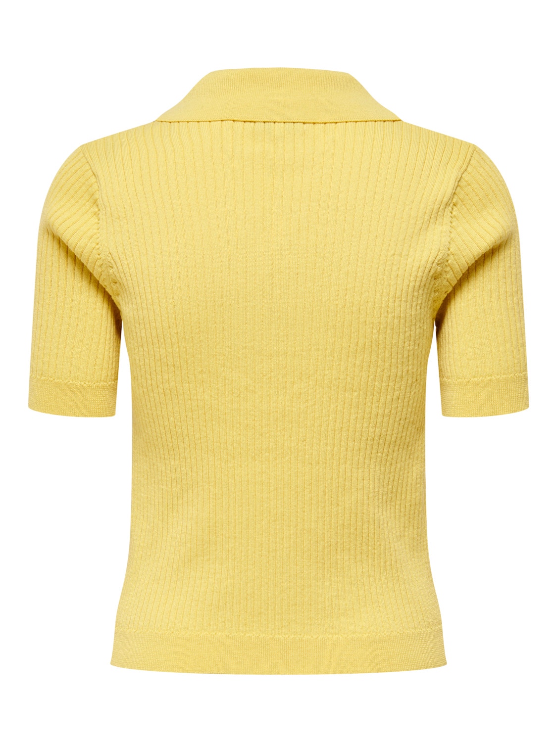ONLY Short sleeved polo Knitted Pullover -Straw - 15255862