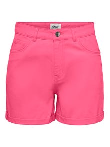 ONLY Mom fit High waist Omvouwbare zomen Shorts -Camellia Rose - 15255951