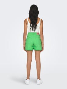 ONLY Mom fit High waist Omvouwbare zomen Shorts -Summer Green - 15255951