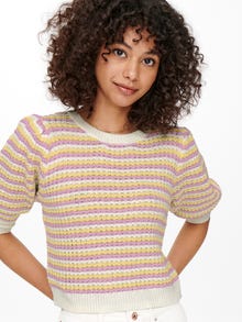 ONLY 2/4 sleeved Knitted Pullover -Cloud Dancer - 15255966