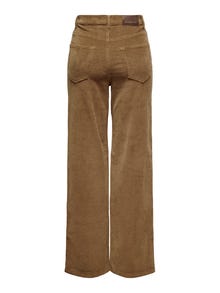 ONLY Pantalons Straight Fit Taille haute -Toasted Coconut - 15256054