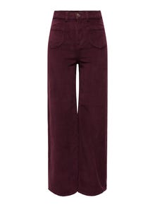 ONLY ONLHOPE Straight Fit Trousers -Winetasting - 15256054