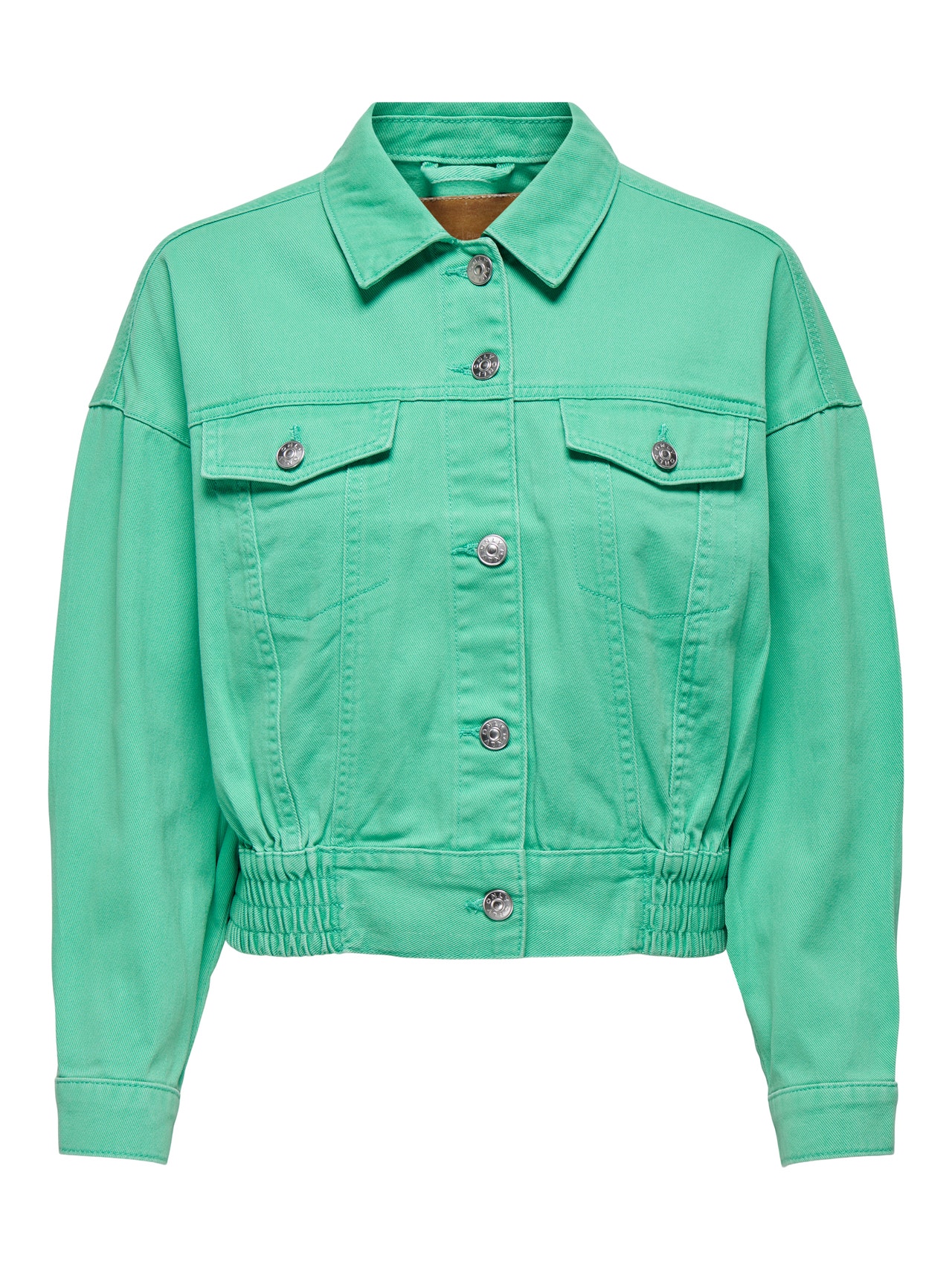 ONLY Spread collar Buttoned cuffs Jacket -Marine Green - 15256089