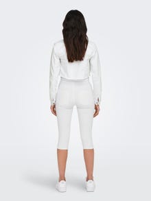 ONLY Cropped denim jacket with raw edge -White - 15256098