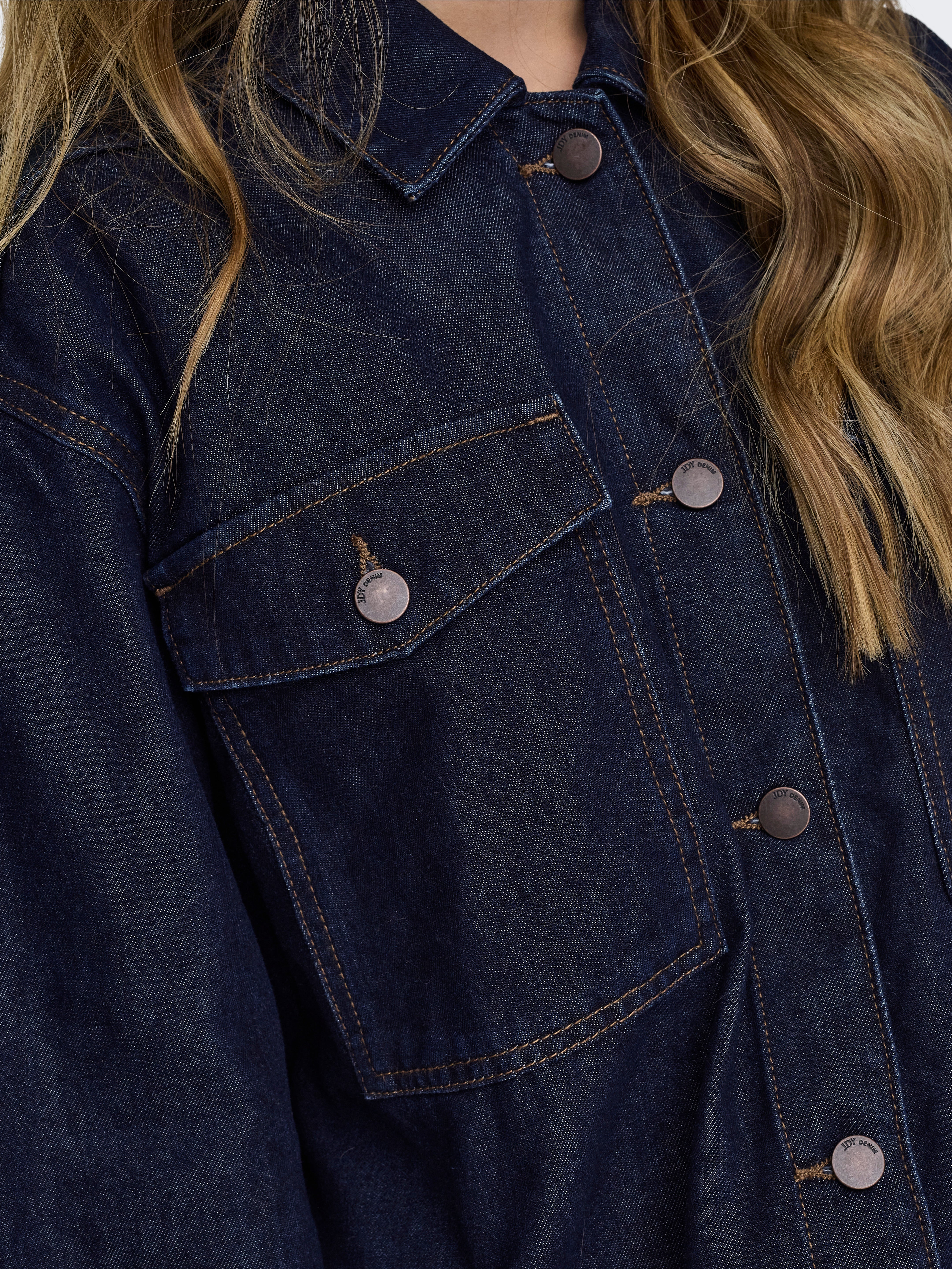 Vestes Col en V Poignets boutonnés | Bleu foncé | ONLY®
