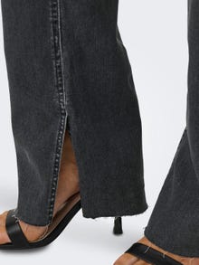 ONLY ONLBLUS NOOS - Avec fente et ourlet brut jean taille haute -Black Denim - 15256142