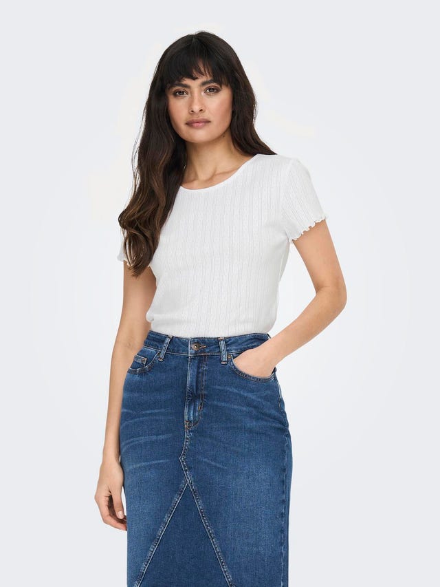 ONLY Tight Fit Round Neck Top - 15256154