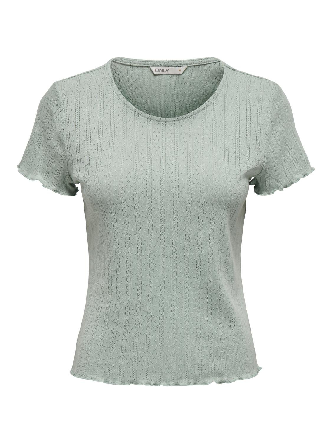 ONLY Tops Tight Fit Col rond -Jadeite - 15256154