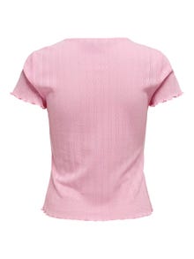 ONLY Tight Fit Round Neck Top -Bonbon - 15256154